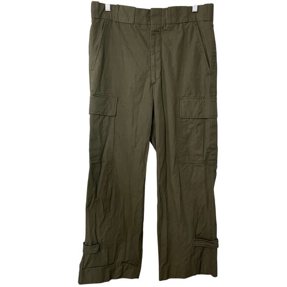 Vintage Willis & Geiger Bush Poplin Mens 32 Utility Field Pants Green Cargo 80s - Picture 1 of 15